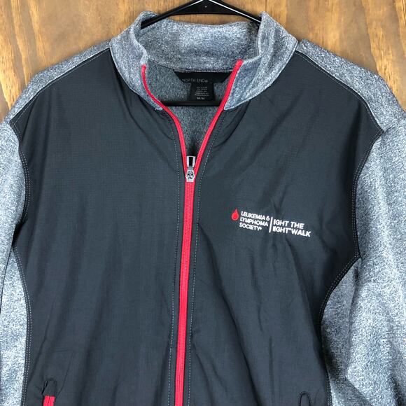 Norths End Womens Sweater Grey Leukemia & Lymphoma Society Full Zip Medium - Picture 2 of 13